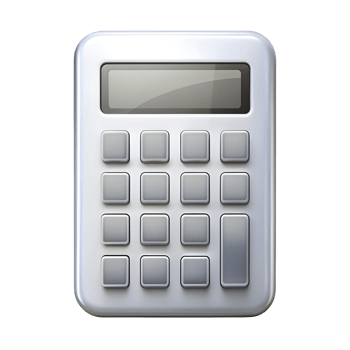 Digital Calculator Icon on Transparent Background png