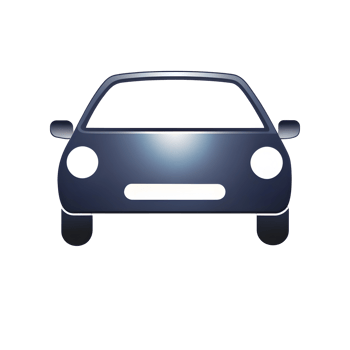 Modern Car Silhouette Icon on Transparent Background png
