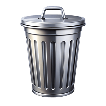 Public Trash Bin Icon on Transparent Background png