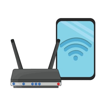 illustration of wifi router vector