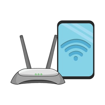 illustration of wifi router vector