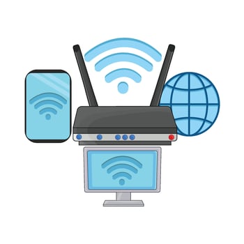 illustration of wifi router vector
