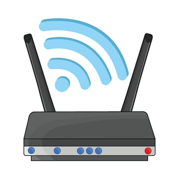 illustration of wifi router vector