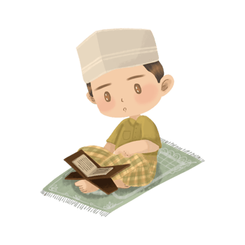 cute muslim character activity celebrating Eid al-Fitr with isolated background. character design illustration cute boy and girl kid muslim. png