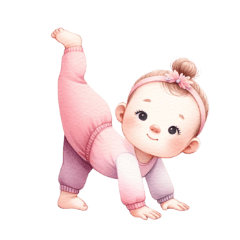 Delight in the Calm And Cute Baby in Yoga Clipart Baby Shower Invitations, Or Yoga Studio Flyers, This Digital Download Includes A Set Of Hand-Drawn png