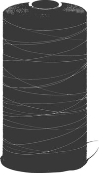 Silhouette Sewing thread roll black color only vector