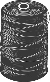 Silhouette Sewing thread roll black color only vector