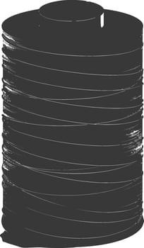 Silhouette Sewing thread roll black color only vector