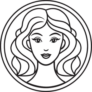 Beautiful woman face icon. Outline illustration of beautiful woman face icon for web vector