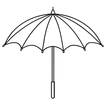 Outdoor Umbrella outline coloring book page line art illustration digital drawing vector