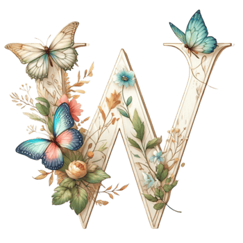 Watercolor Butterfly Alphabet Clipart Our Watercolor Butterfly Alphabet Clipart is a meticulously crafted digital collection that brings the elegance of butterflies right to your fingertips png