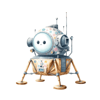 adorable Watercolor Astronaut Clipart Perfect for crafting whimsical nursery decor, birthday invitations, or your very own space-themed projects png