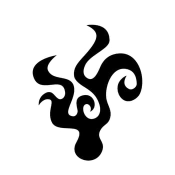 Flame decal. tribal fire symbol design. fire flame illustration. Tribal fire vinyl stickers for transportation. Burning element with curves for vehicle. y2k gothic flame stickers. vector