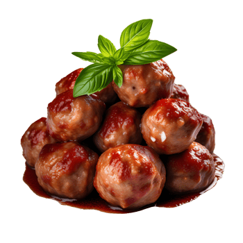 Meatballs on transparent background png