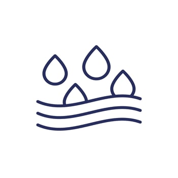 Absorption, absorb water line icon vector