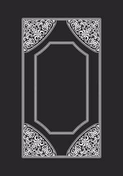 Classic style frame design with exquisite engraving and luxury vector