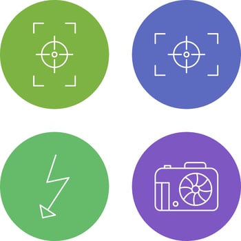 focus vertical and focus horizontal Icon vector