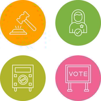 Gavel and Candidate Icon vector