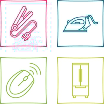 Hair iron and Laundry Icon vector