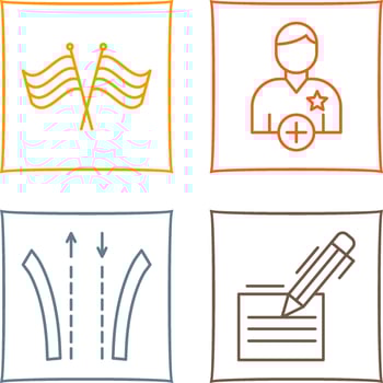 Flag and Candidate Icon vector