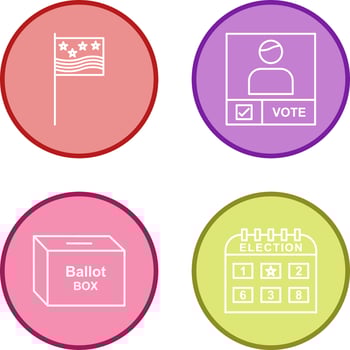 Flags and Candidate Banner Icon vector