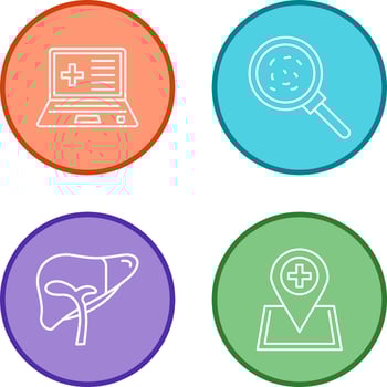 Laptop and Analytics Icon vector
