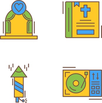 Arch and Bible Icon vector