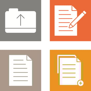 folder and edit document Icon vector