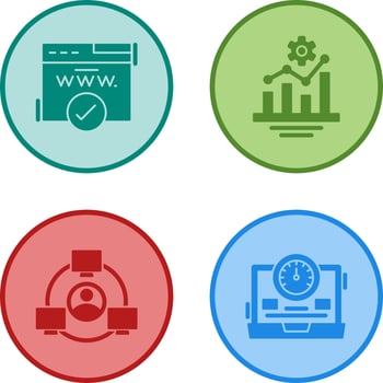 Domain and Bar Icon vector