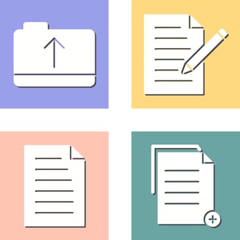 folder and edit document Icon vector