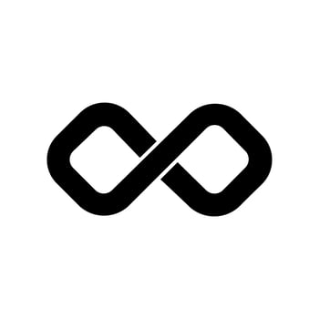 Infinity icon . Mobius loop shape illustration sign. unlimited symbol. forever logo. vector