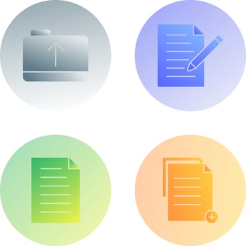 folder and edit document Icon vector