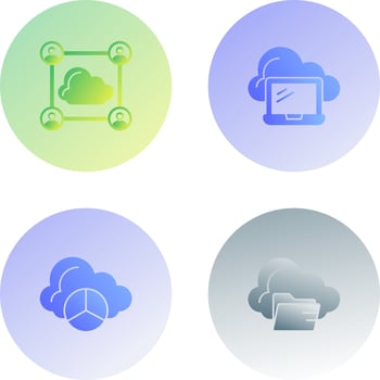 Network and Laptop Icon vector