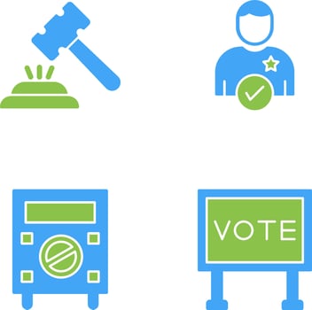 Gavel and Candidate Icon vector