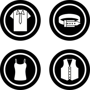 Shirt and Tie and Belt Icon vector