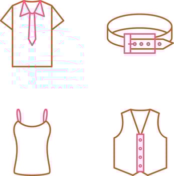 Shirt and Tie and Belt Icon vector