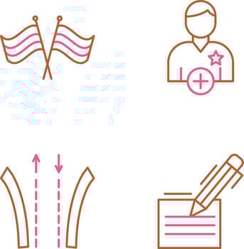 Flag and Candidate Icon vector