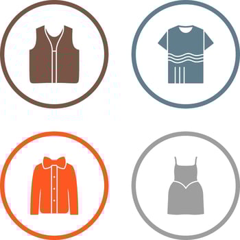 Swimming Vest and Accessory Icon vector