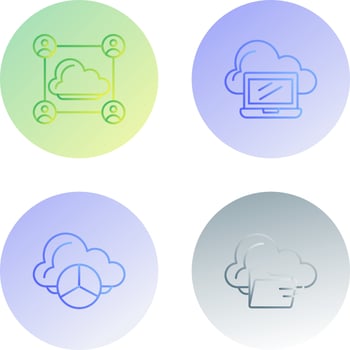 Network and Laptop Icon vector