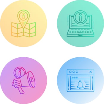 information point and laptop Icon vector