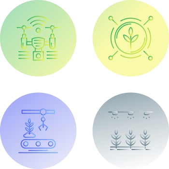 Analytics and Drone Icon vector