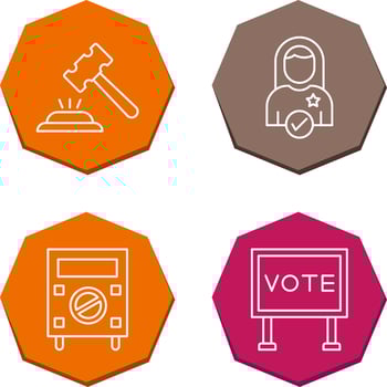 Gavel and Candidate Icon vector