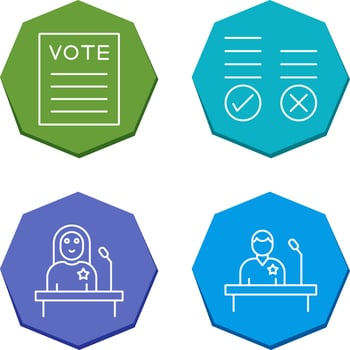Voting Result and Vote Icon vector
