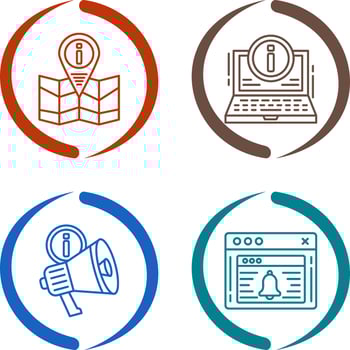 information point and laptop Icon vector