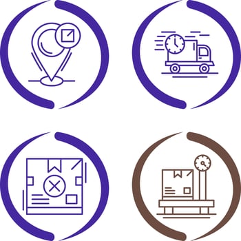 fast delivery and location Icon vector