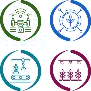 Analytics and Drone Icon vector