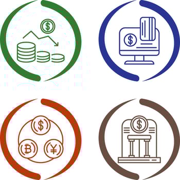 Money Loss and Online Payment Icon vector