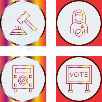 Gavel and Candidate Icon vector
