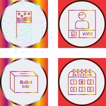 Flags and Candidate Banner Icon vector