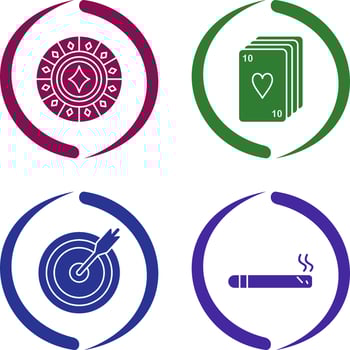 diamond Chip and desk of cards Icon vector